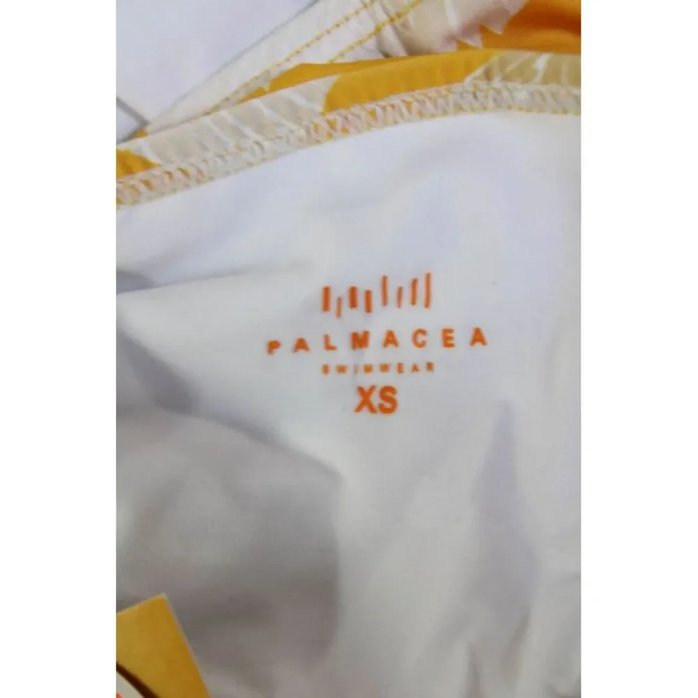 Palmacea Floral Print Cinched Cheeky Swim Bottoms Yellow Multi Size XS